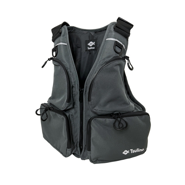 フローティングベスト TLV-11 【救命胴衣/ライフジャケット/ライフベスト】(チャコール-フリーサイズ)